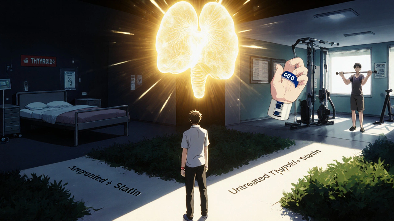 A person choosing between hospitalization and health, with thyroid levels and CoQ10 guiding the safe path forward.