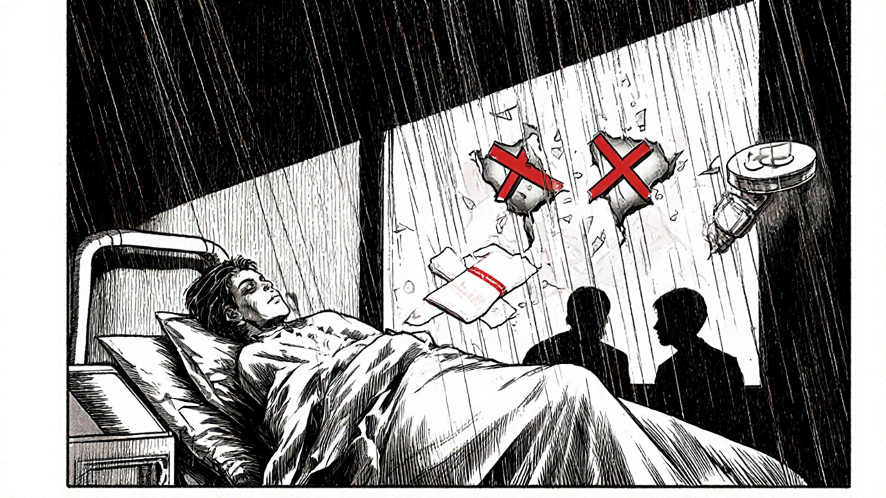 Dialysis patient receiving apixaban while other DOACs are barred, glowing dose symbol in background.