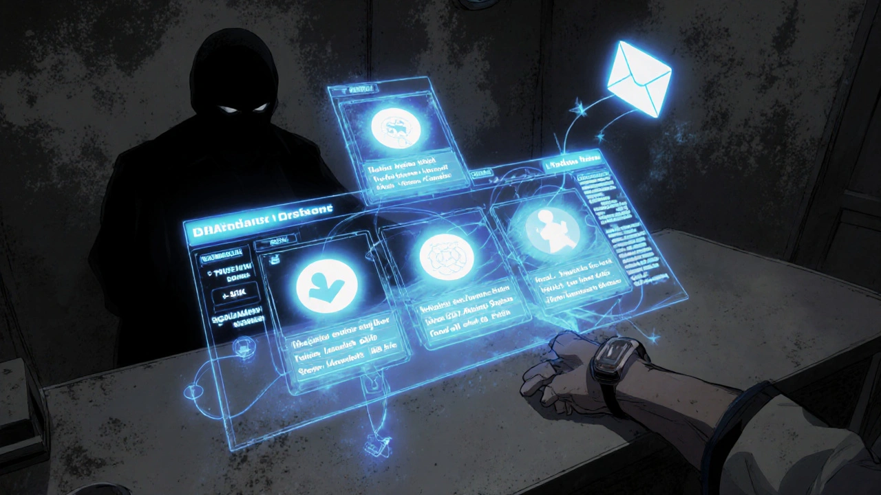 Holographic FDA alert dashboard merging three systems in 2025, with push notifications appearing.